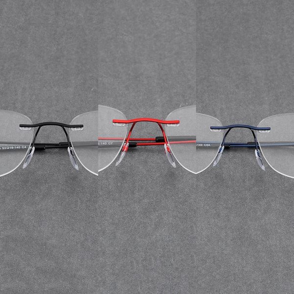 

bjsee screw-optical b titanium frameless ultra light memory elastic shenzhen screw-optical b titanium frameless ultra glasses ligh, Silver