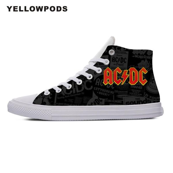 

men walking shoes customized your own logo/p/image pattern ac/dc famous rock band men fashion diy your shoes, Black