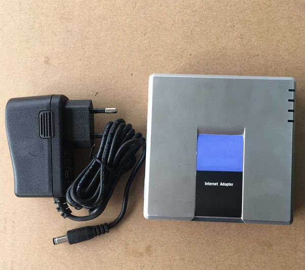 

brand new factory voip ip phone adapter spa2102 sip router telephone server 1 wan 1 lan 2 fxs port express shipping