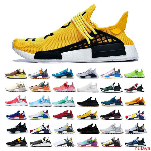 

2020 new human race hu trail pharrell williams men running shoes nmd nerd black blue women trainers fashion sports runner sneakers