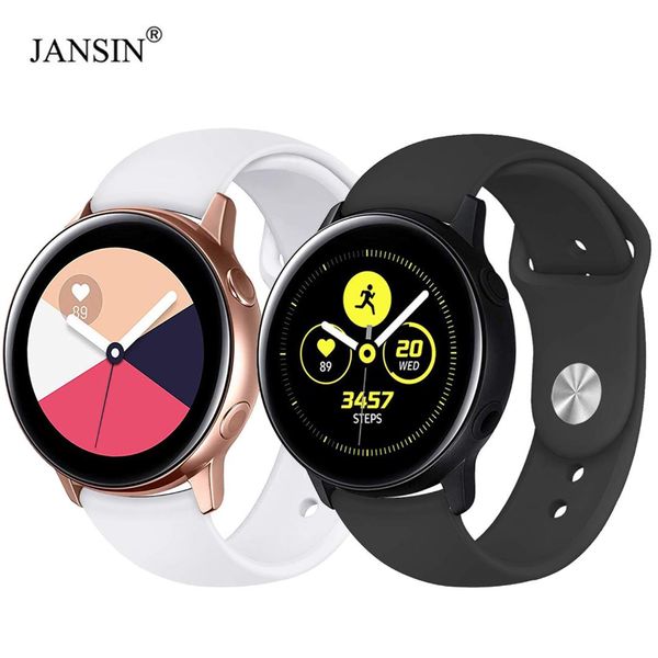 

20mm silicone watch band for samsung galaxy watch active/galaxy 42mm quick release strap for samsung gear sport /gear s2, Black;brown