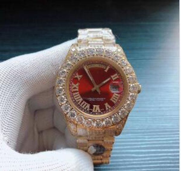 

супер фабрика высокое качество алмазов кожаный роскошные часы oyster-устрица вечный календарь self-ветер установлен шнек 45мм мужские часы с, Black;gray