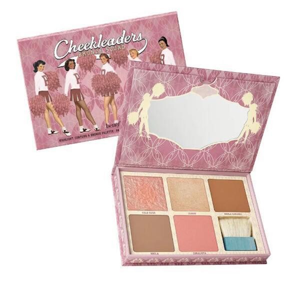 

Famou 2019 new heekleader pink quad 5 color blu h highlighter palette cheekleader bronze blu h eye hadow dhl