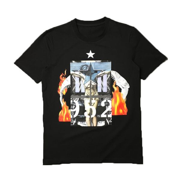 

19ss europe paris fashion mens t shirt hip hop fashion men women short sleeve tees black size m-2xl, White;black