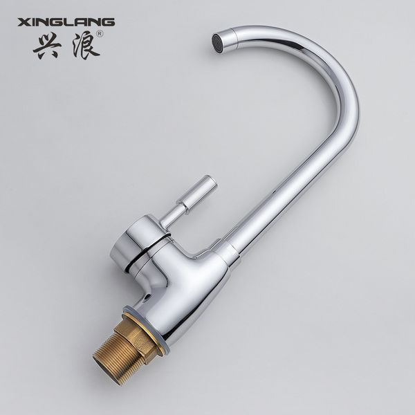

factory wholesale copper pointed three-way single-hole kitchen sink and cold faucet building materials bathroom