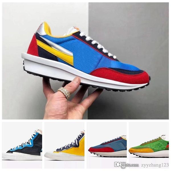 

2019 release authentic blazer mid high sacai legend blue with the dunk snow beach ld waffle multi men basketball shoes bv0072-001