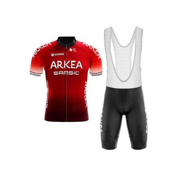 

arkea samsic bike team clothing men's short sleeve jersey sets go pro gel pad bib shorts ropa ciclismo maillot hombre cycliste, Black;blue