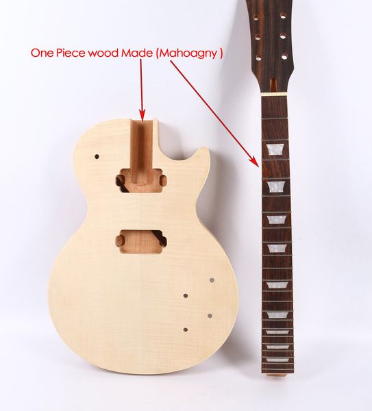 

diy guitar neck body one piece wood guitar parts