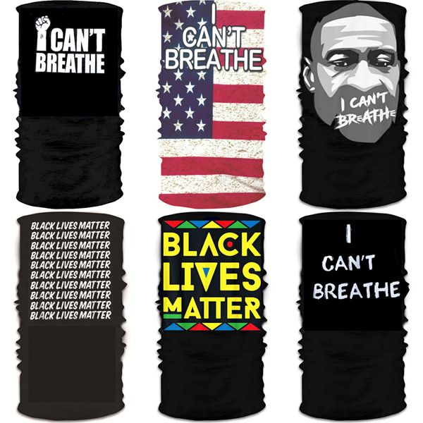 

i cant breathee scarf ice silk mask black lives matter magic scarves sunscreen headband summer outdoor riding face protective gga3438-4 #830