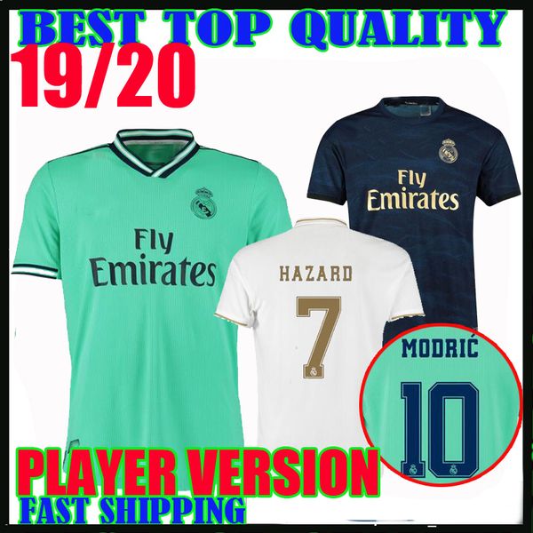 

Player ver ion hazard 19 20 real madrid occer jer ey home away third 2019 2020 mendy rodrygo benzema jovic football hirt cami eta