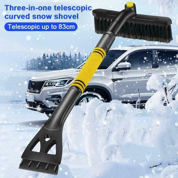 

new ice snow scraper car window retractable shovel removal brush squeegee tool