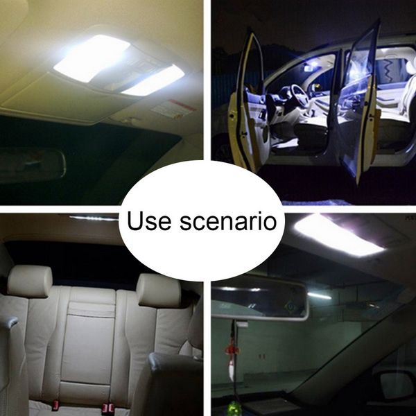 

led обоюдоострой света автомобиля стекла shell свет фестона интерьер купола рединг лампы авто лампы номерного знака