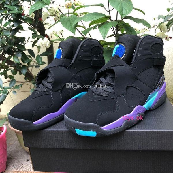

boxhigh with quality 8 valentines day 8s vday aqua black purple chrome countdown pack basketball shoes men sports sneakers 40-47