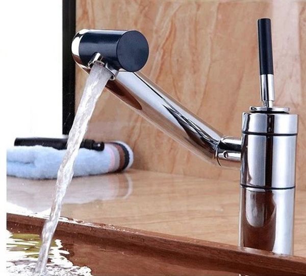 

basin faucet single handle rotated spout for bathroom lavatory one hole sink brass
