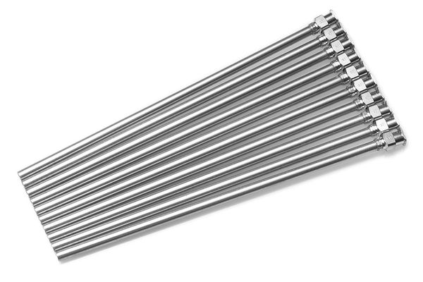 

dispensing needle 8g x 5" - blunt tip, luer lock, all metal (stainless steel)