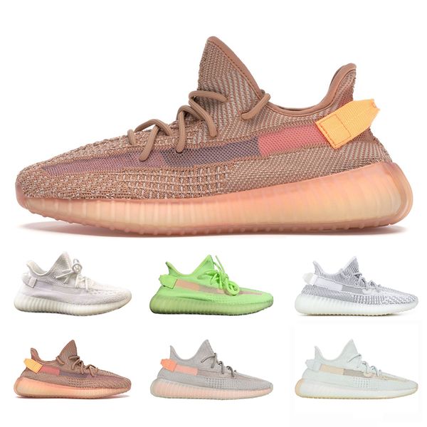 

V2 Истинная Форма Глина Гиперпространство Статическое Масло Kanye West Cream Белая Зебра Мужские Женские Кроссовки Runner Спортивные Дизайнерские Кроссовки