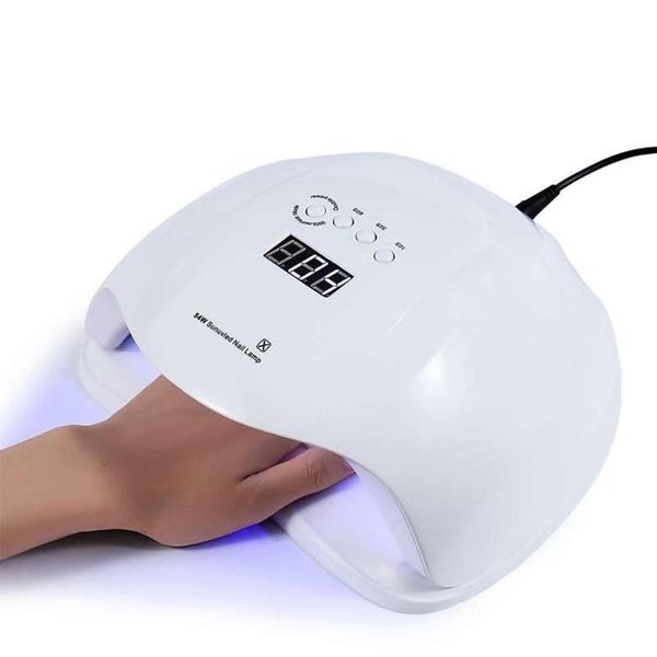 

54w nail dryer led uv lamp double light source intelligent infrared induction varnish curing machine nail art tools lamps