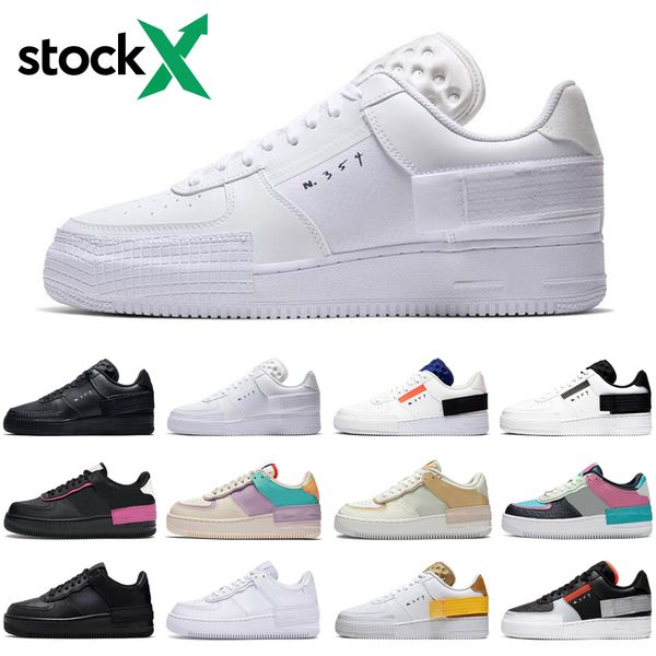 

n354 type stock x shadow men women running shoes triple black white athletic skateboard mens womens trainers sports sneakers runners, White;red