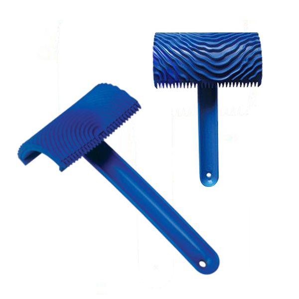 

2pcs имитация rubber wood grain paint roller brush tool роспись стен