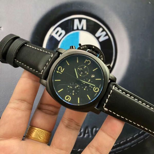 

designer stainless steel luxury watch 45mm quartz movement for man wristwatches birthday new year christmas gift, Slivery;brown