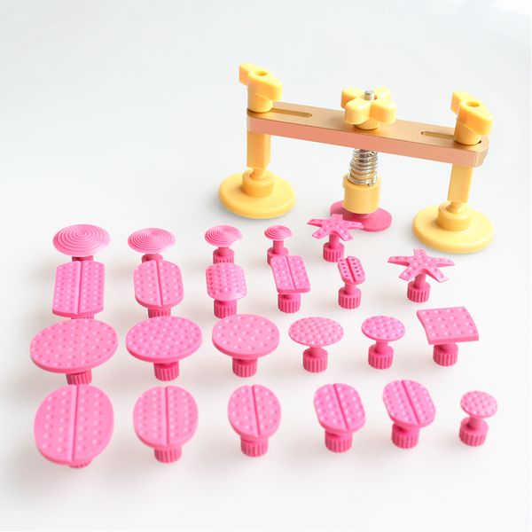 

car dent puller kit auto body paintless dent removal tools pdr tools hand tool with 24pcs different size pdr glue tabs