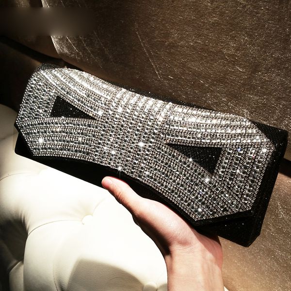 

women evening clutch bags rhinestone bow flashing day clutches purse crystal bags bridal wedding party clutch bags