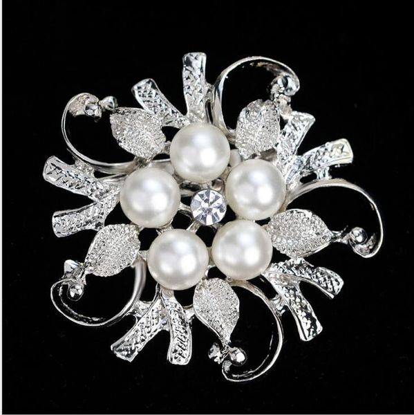 

explosive alloy pins fashion pearl brooch pin wedding boutique invitation card accessories cloth hat diy scarf wholesale jewelry, Gray