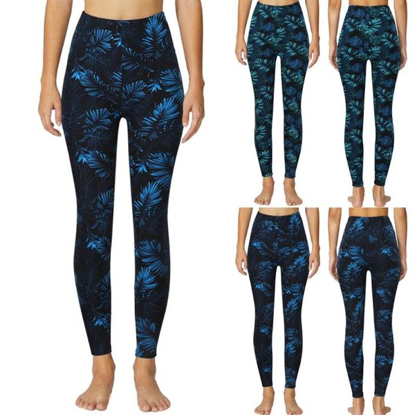 

women's summer leaves thin section leggings fitness tights sports leisure elastic nine-point pants fitness yoga pants, White;red