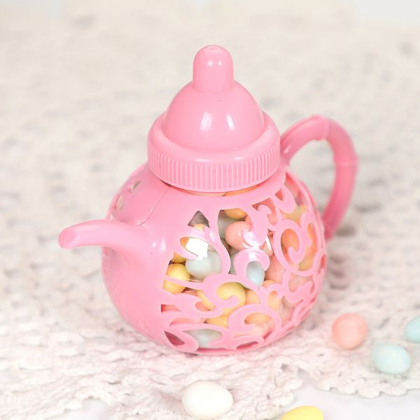 

gift wrap 12pcs/lot creative wedding candy box grade plastic teapot packaging