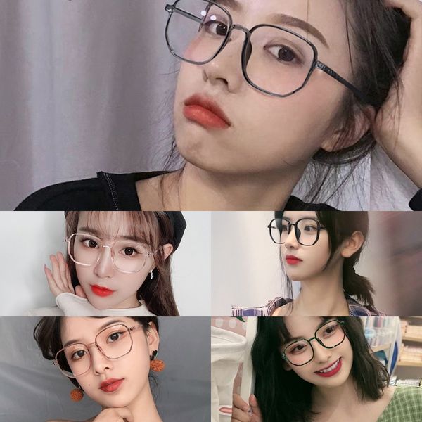 

ultra-light tr90 anti-blue-ray frame women's myopia myopia glasses frame men's fashionable plain light glasses, Silver