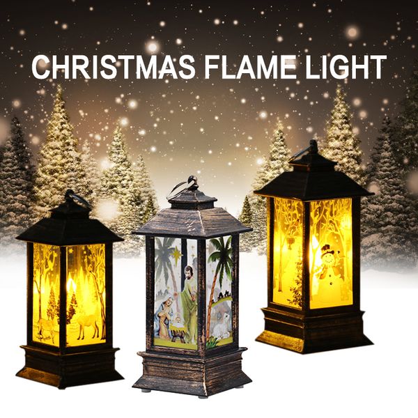 

plastic beautiful street lamp christmas candle creative home decoration flame light xmas santa claus gift hanging