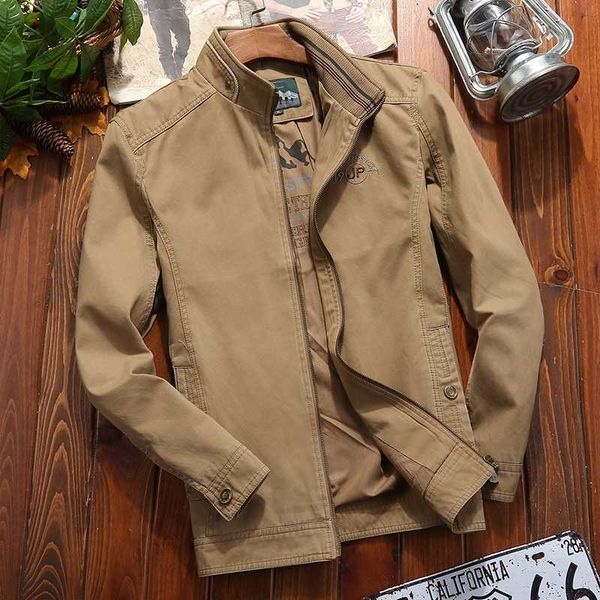 

men's jackets 2021 jacket men spring autumn cotton windbreaker pilot coat army bomber cargo flight male clothes, Black;brown