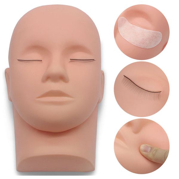 

false eyelashes practice training head beauty star makeup cosmetology mannequin doll extension face massage