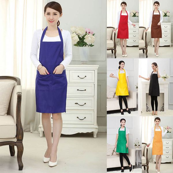 

1pcs kitchen gadgets shop art work aprons waiter aprons cooking baking tools multifunction terylene 60*70cm women apron
