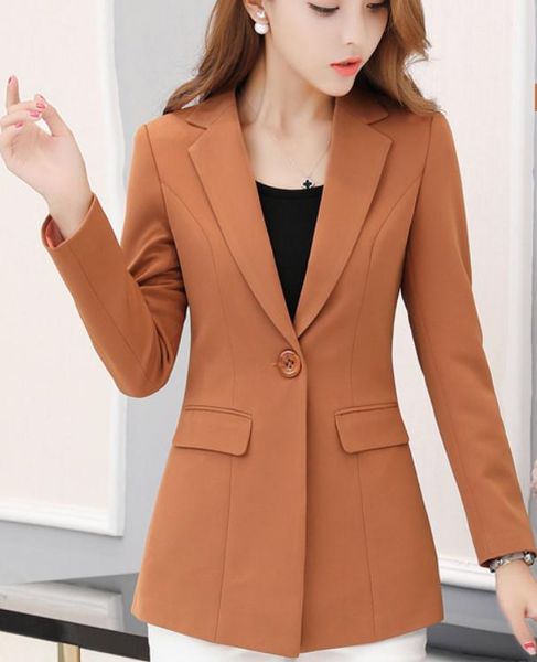 

2019 woman coat in spring and autumn with new style long sleeve medium length western-style clothes, White;black