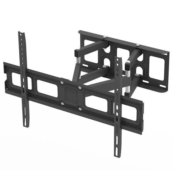 

leadzm 32-70 inch double pendulum large base tv stand with load 50kg up and down -10~+10Â° home decoration living room tv stand