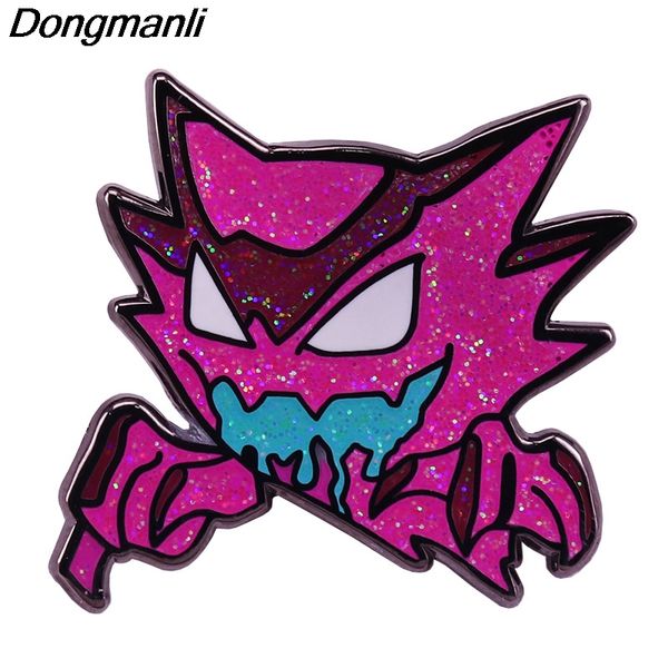 

p5112 dongmanli haunter блеск gengar hard эмаль pins брошь женщина нагрудного рюкзак сумка badge игра ювелирных подарки, Gray