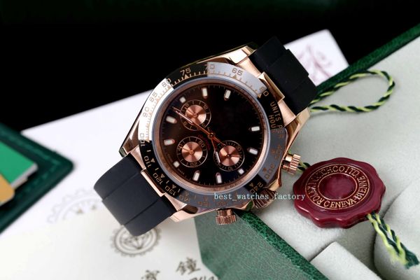 

3a + asian 2813 40mm no chronograph gold men's watch 116518ln sapphire glass automatic men's watch christmas, Slivery;brown