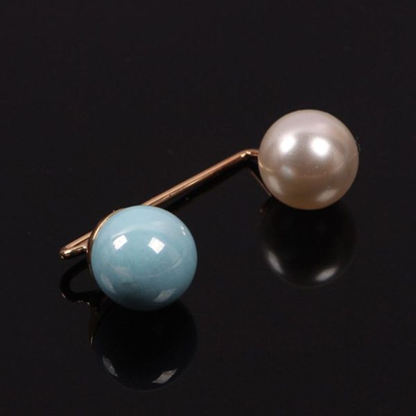 

10 pcs/pack charm lady women boutonniere imitation pearl scarf buckle accessories pin simple wild anti-light brooch t4md, Gray