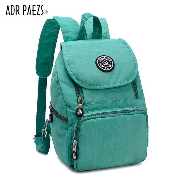 

2020 fashion woman backpack waterproof nylon soft handle solid multi-pocket travel zipper mochila feminina sac a dos school bag