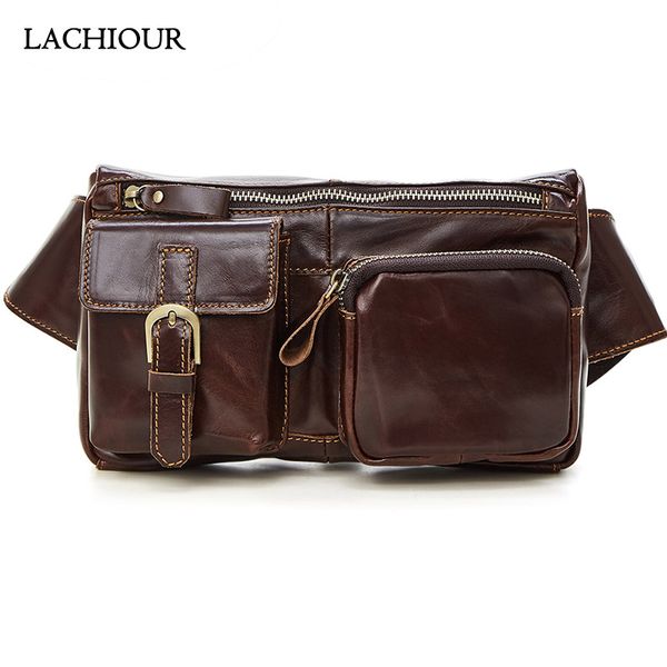 

waist bags vintage genuine leather packs men hip belt bum bag male ajustable fanny men's shoulder