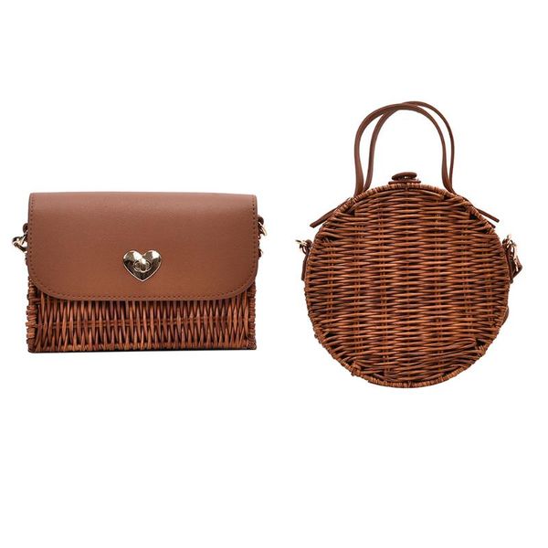 

women straw handbag messenger bag shopping woven pu fashion beach small purses classic elegant crossbody shoulder bag