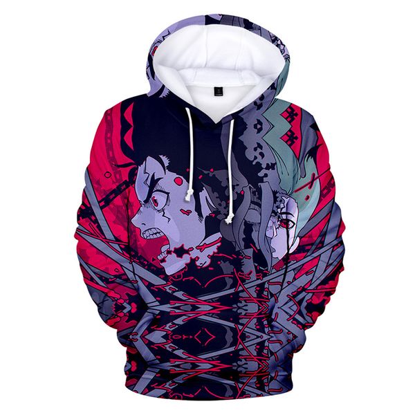 

2019 anime dr.stone men hoodie stone world ishigami senku tie dyeing hoodies plus size man hoodies long sleeve hoody sweatshirt, Black