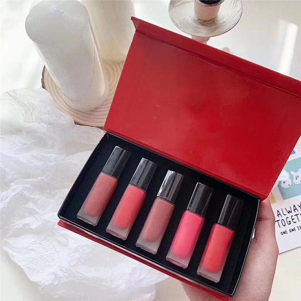 

in stock lipgloss kit 5 colors red love lip gloss waterproof long lasting cosmetics set makeup kit ing