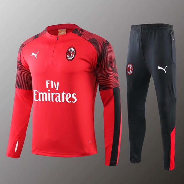 

2019 2020 ac milan football training suit new 19 20 ac milan higuain calhanoglu bonucci jersey sportswear football wear sportswear, Black