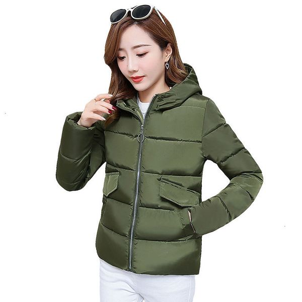 

2019 продажи хорошо зима женщины тяжелая горячая parka удобная и моды capuchon женский твердая слим trend jas, Black