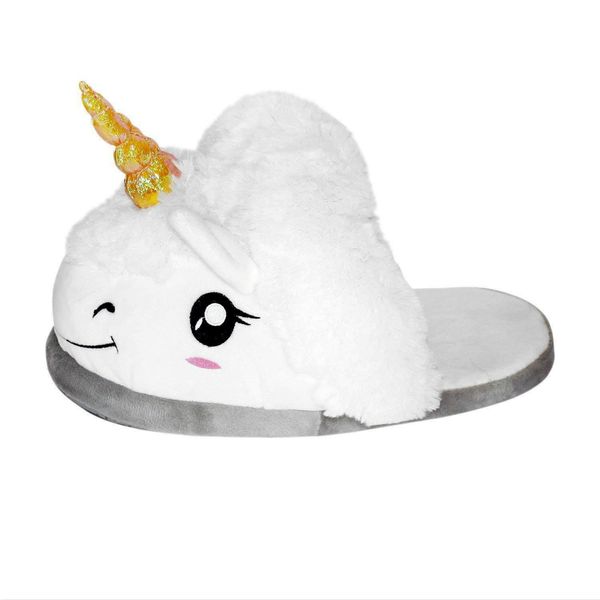 

winter cute home 2019 chausson licorne white shoes women unicorn slippers animals pantuflas unicornio pantoufle femme y200424, Black