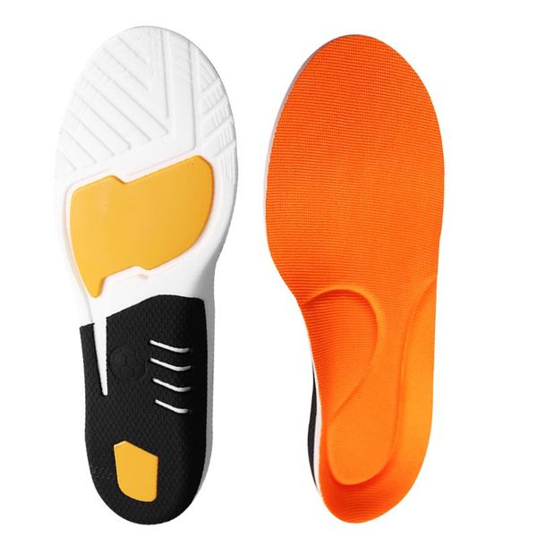 

1 pair pu running soft cushion performance athlete inserts arch support sports shoe insoles absorption neutral men women, Black