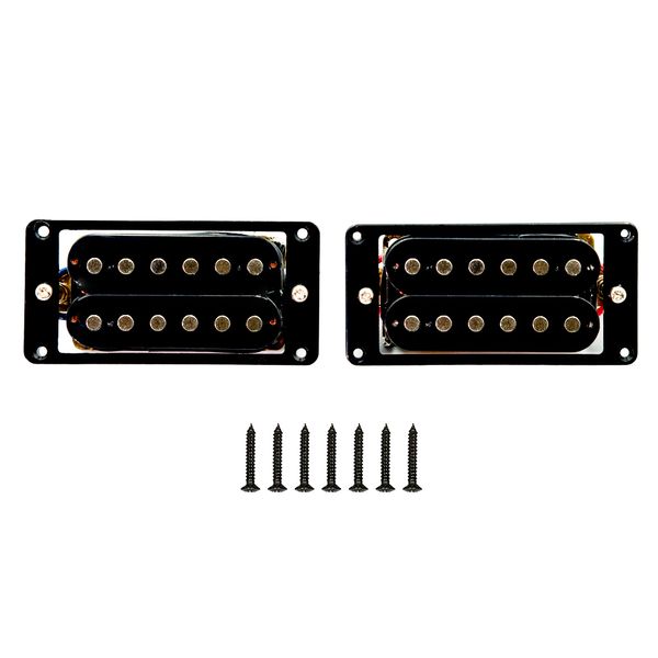 

2 pieces electric guitar humbucker pickup ceramic magnets neck+pickup, black