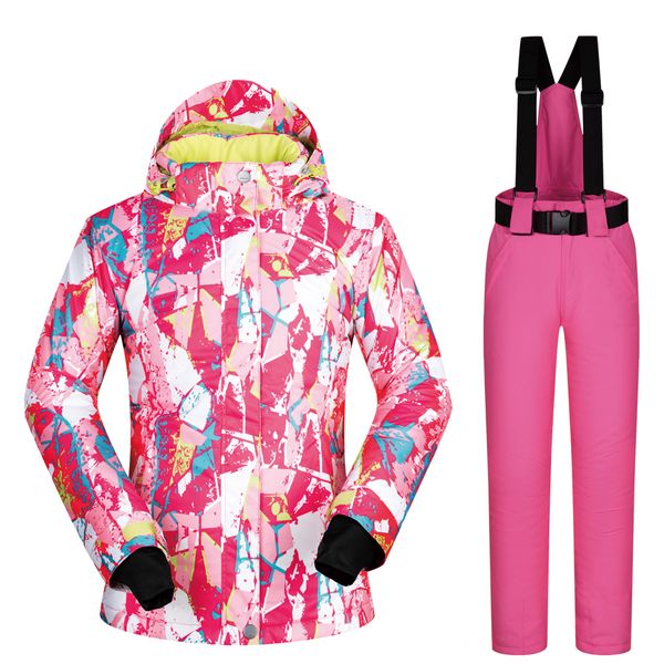 

snowboard suits women 2019 new set underwear outdoor skiing set snow female windproof waterproof winter women ski jacket brands